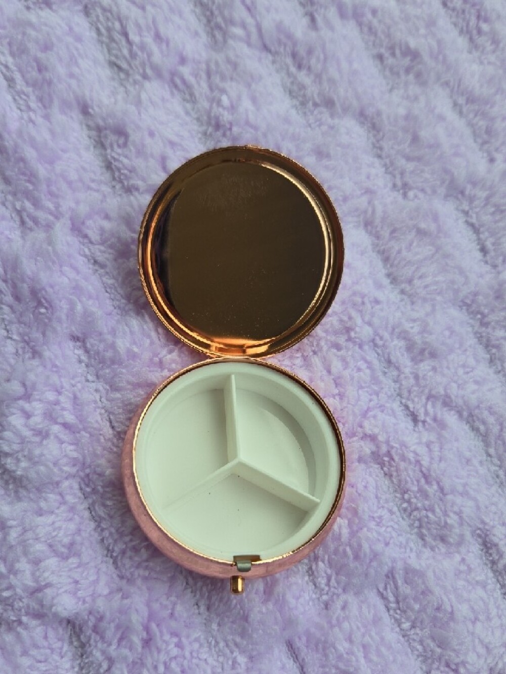Upcycled Gucci GG Canvas Pill Box with Rose Gold Trim - Picture 4 of 4